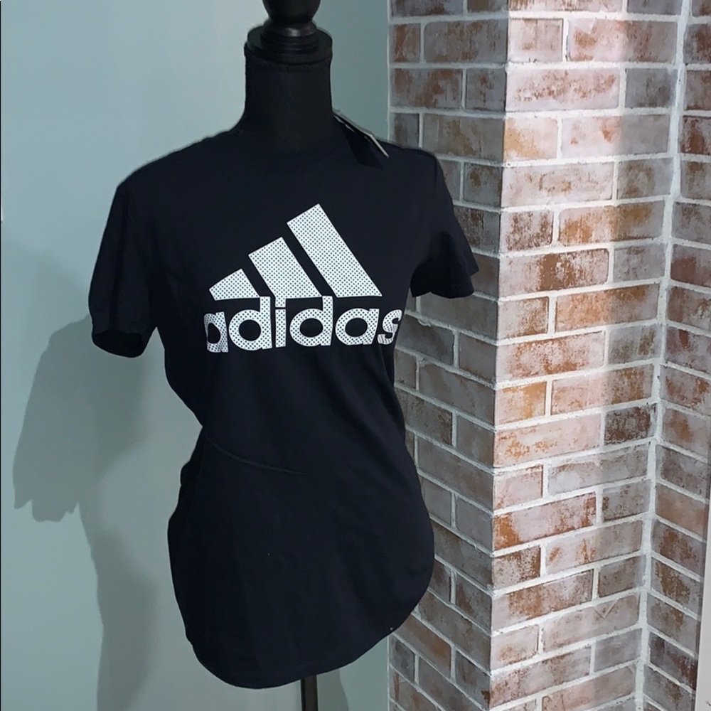 Black adidas tee
